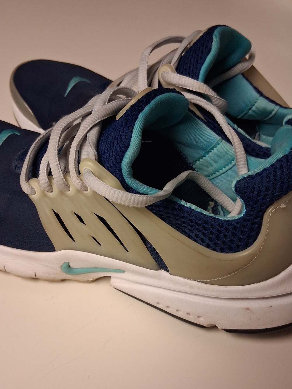 Nike Kids Navy Sneakers with Teal Swoosh - Picture 2 of 4